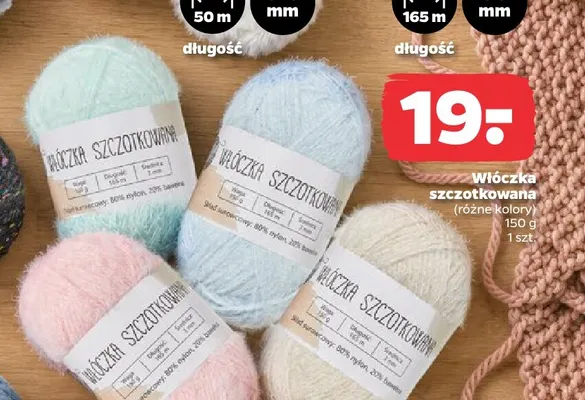 Włóczka szczotkowana promocja w Netto