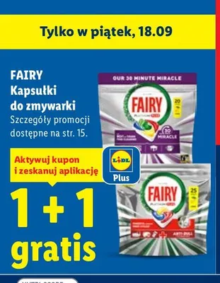 Kapsułki do zmywarki Fairy Platinum promocja w Lidl