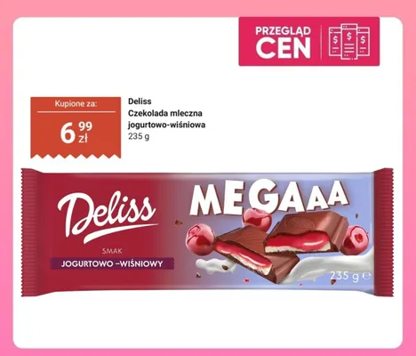 Czekolada mleczna smak jogurtowo-wiśniowy promocja w Dino