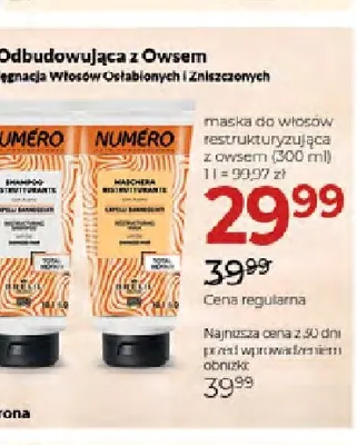 Maska do włosów restrukturyzująca z owsem Numéro promocja w Drogerie Jawa