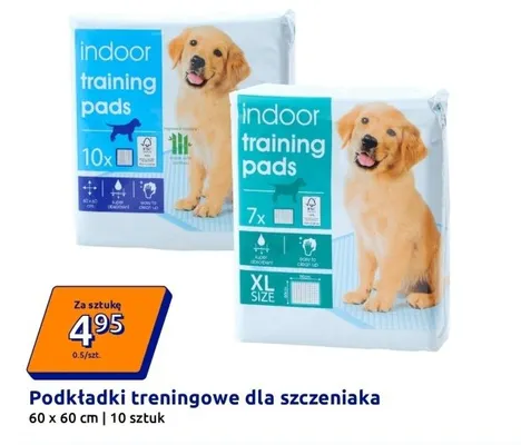 Podkładki treningowe dla szczeniaka 60 x 60 cm 10 sztuk promocja w Action