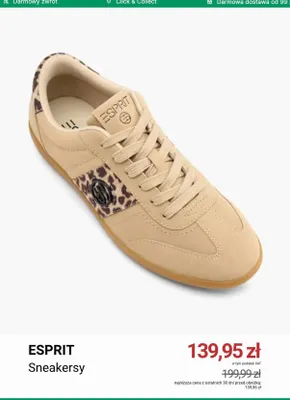 Sneakersy Esprit promocja w Deichmann