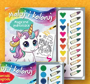 Kolorowanka Maluj i koloruj Magiczne jednorożce promocja w Biedronka