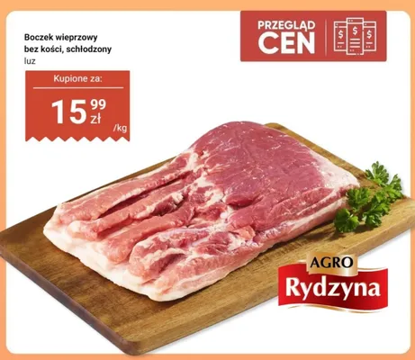 Boczek wieprzowy bez kości, schłodzony luz Agro Rydzyna promocja w Dino
