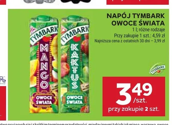 Napój Tymbark Owoce Świata Mango promocja w Stokrotka