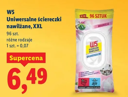Uniwersalne ściereczki nawilżane, XXL, różne rodzaje promocja w Lidl
