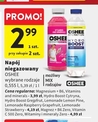 Napój niegazowany Oshee promocja w Intermarche