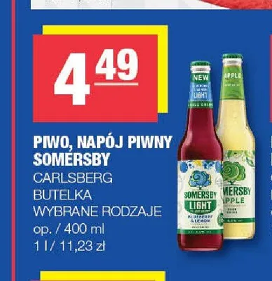 Napój piwny Somersby Apple promocja w SPAR
