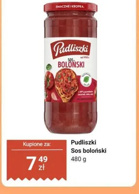Sos boloński Pudliszki promocja w Dino