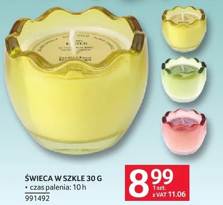 Świeca w szkle 30 g promocja w Selgros