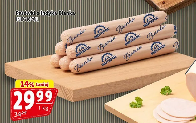 Parówki z indyka Bianka Indykpol promocja w Prim Market