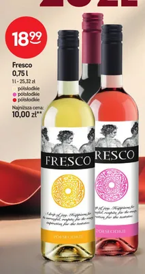 Wino białe półsłodkie Fresco promocja w Żabka
