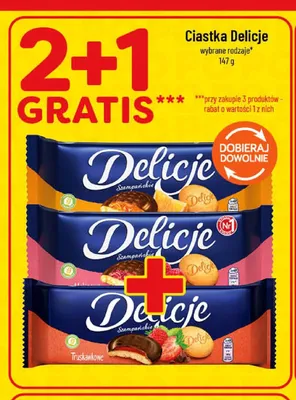 Ciastka Delicje Szampańskie Wiśniowe promocja w POLOmarket