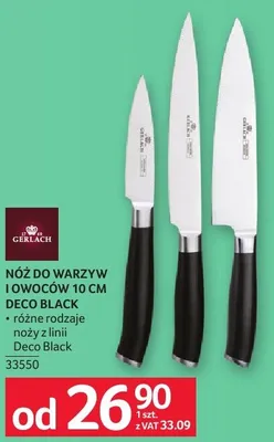 Nóż do warzyw i owoców Gerlach Deco Black 10cm promocja w Selgros