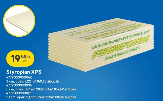 Styropian XPS Finnform 10 cm promocja w Castorama
