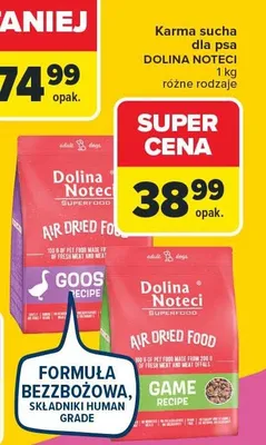 Karma sucha dla psa DOLINA NOTECI AIR DRIED FOOD różne rodzaje promocja w Carrefour