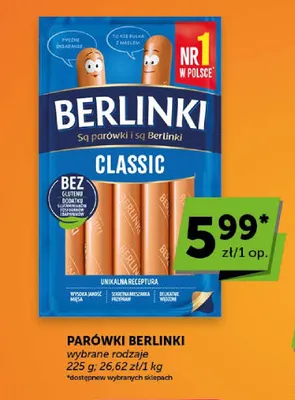 Parówki Berlinki Classic promocja w Groszek