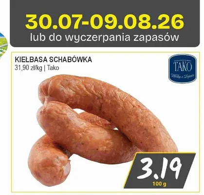 Kiełbasa schabówka Tako promocja w Słoneczko