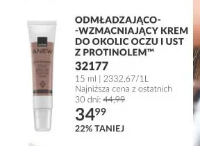 Odmładzająco-wzmacniający krem do okolic oczu i ust z Protinolem Anew promocja w AVON