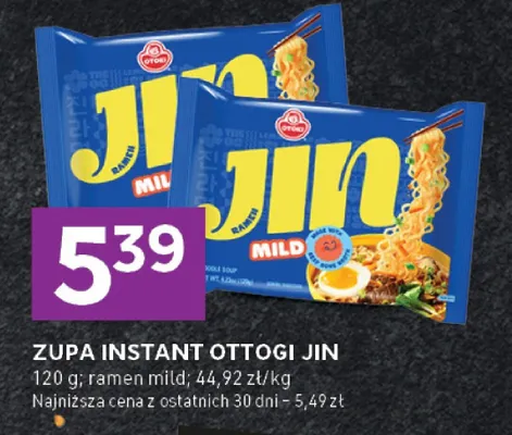 Zupa instant ramen mild Ottogi Jin promocja w Stokrotka