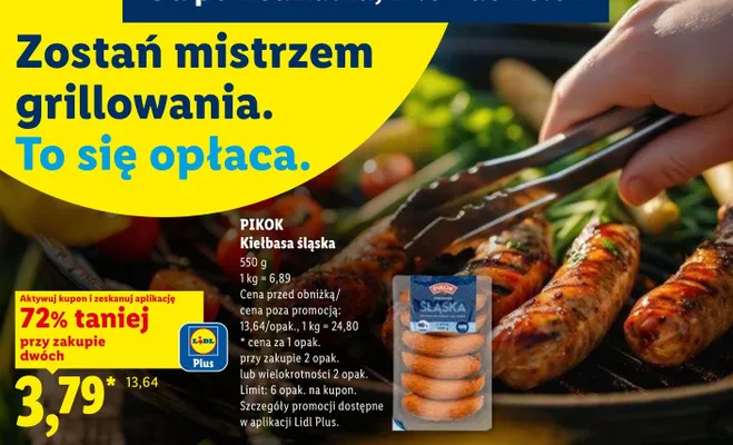 Kiełbasa śląska Grill and fun promocja w Lidl