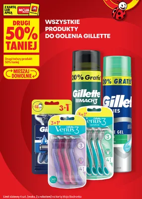 Maszynki do golenia Gillette Blue3 Comfort Gel 4-pak promocja w Biedronka