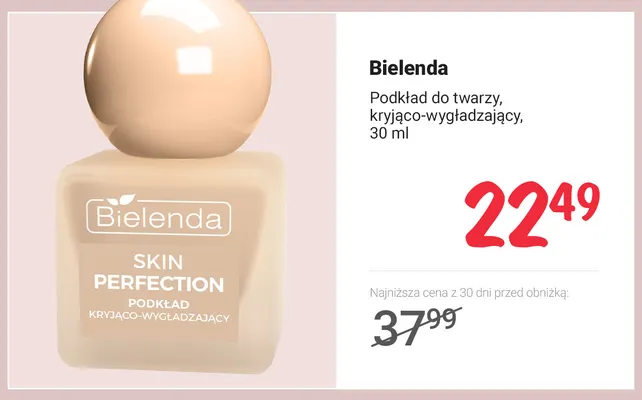 Podkład do twarzy kryjąco-wygładzający Bielenda promocja w Rossmann