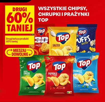 Chipsy Top zielona cebulka promocja w Biedronka
