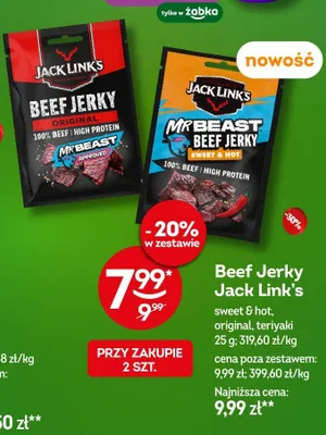 Beef Jerky sweet & hot promocja w Żabka