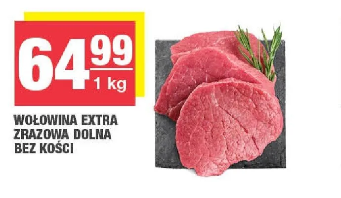 Wołowina extra zrazowa dolna bez kości promocja w SPAR
