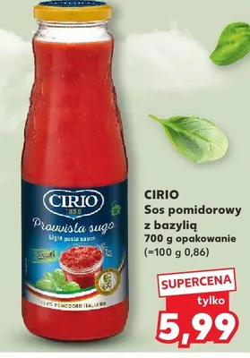 Sos pomidorowy z bazylią promocja w Kaufland