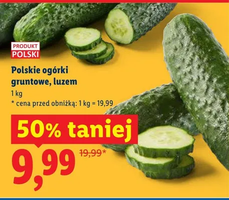 Ogórki gruntowe, luzem promocja w Lidl