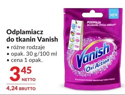 Odplamiacz do tkanin Vanish różne rodzaje promocja w Makro