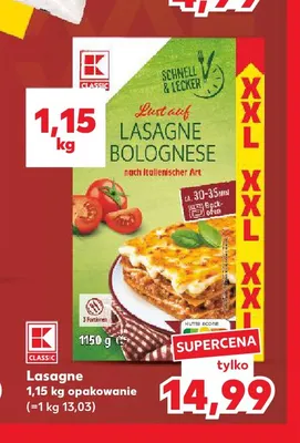 Lasagne K-Classic promocja w Kaufland
