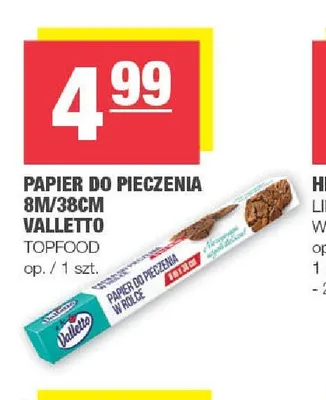 Papier do pieczenia Valletto 8 m/38 cm promocja w SPAR