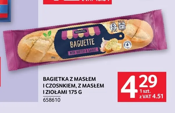 Bagietka z masłem i czosnkiem promocja w Selgros