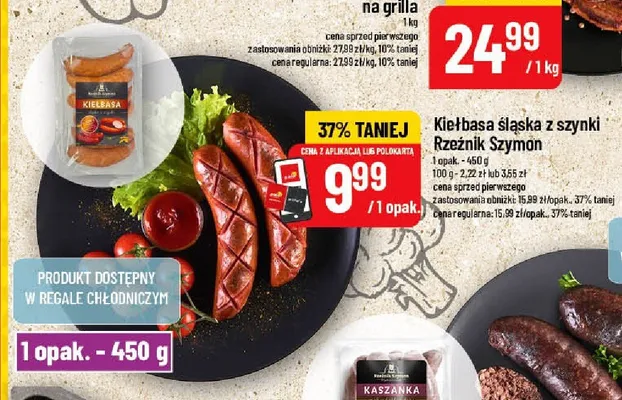 Kiełbasa śląska z szynki Rzeźnik Szymon promocja w POLOmarket