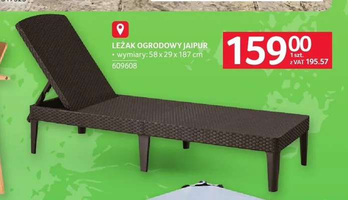 Leżak ogrodowy Jaipur promocja w Selgros
