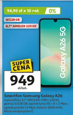 Smartfon Samsung Galaxy A26 promocja w Auchan