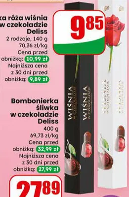 Bombonierka śliwka w czekoladzie promocja w Dino