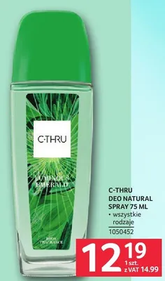 Dezodorant C-THRU DEO NATURAL SPRAY 75 ML promocja w Selgros