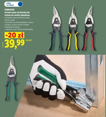 Zestaw do suchej zabudowy Parkside promocja w Lidl