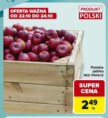 Jabłka polskie Red Prince promocja w Carrefour Express