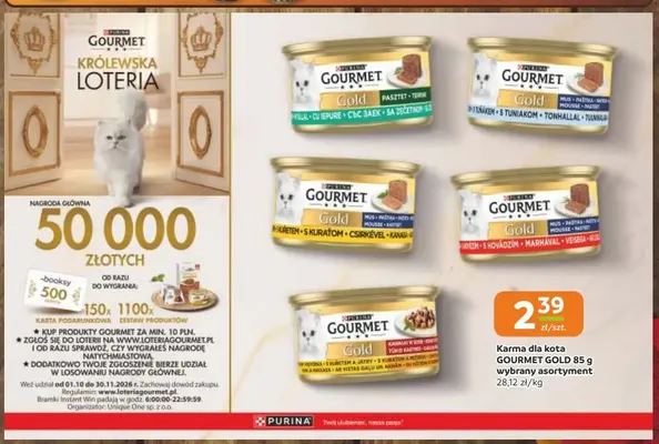 Karma dla kota Gourmet Gold mus z tuńczykiem promocja w Gama