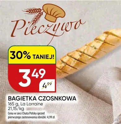 Bagietka czosnkowa La Lorraine promocja w Chata Polska