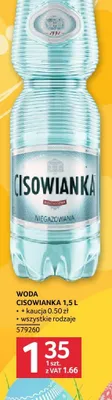 Woda Cisowianka niegazowana 1,5 L promocja w Selgros