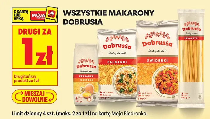 Makaron krajanka jajeczna promocja w Biedronka