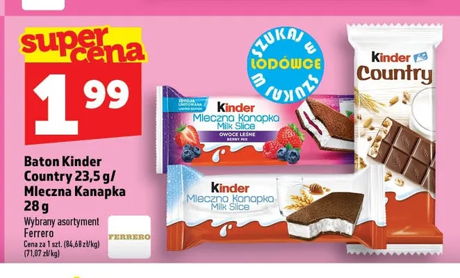 Baton Kinder Mleczna Kanapka promocja w TOPAZ