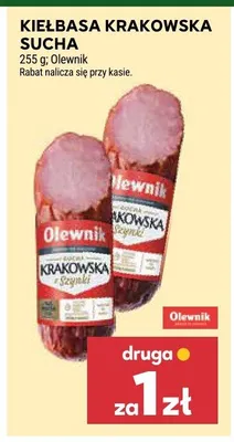 Kiełbasa krakowska sucha Olewnik promocja w Stokrotka