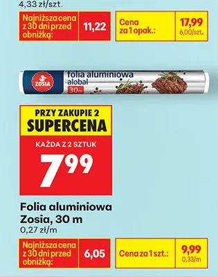 Folia aluminiowa promocja w Biedronka